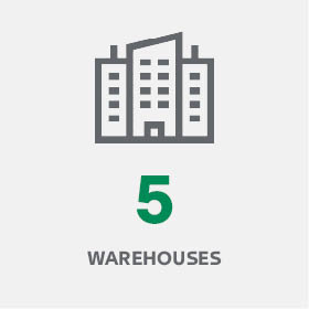 5 warehouses